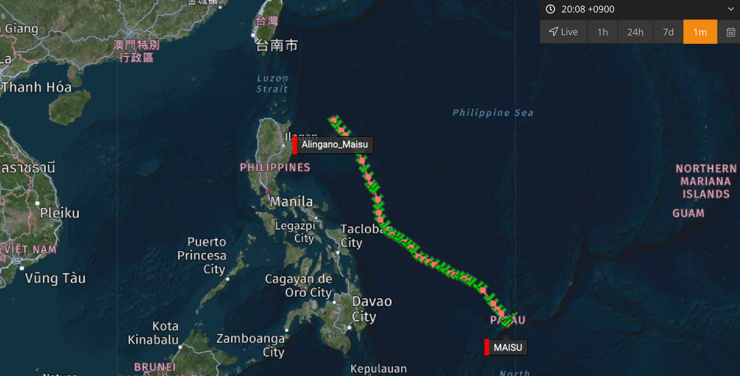Alingano Maisu Nears Taiwan After 1,000 Miles at Sea