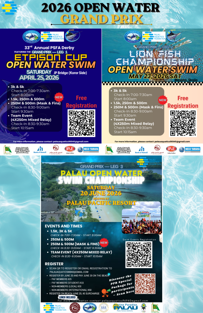 Palau Launches Grand Prix Swim Series With Three Open-Water Events