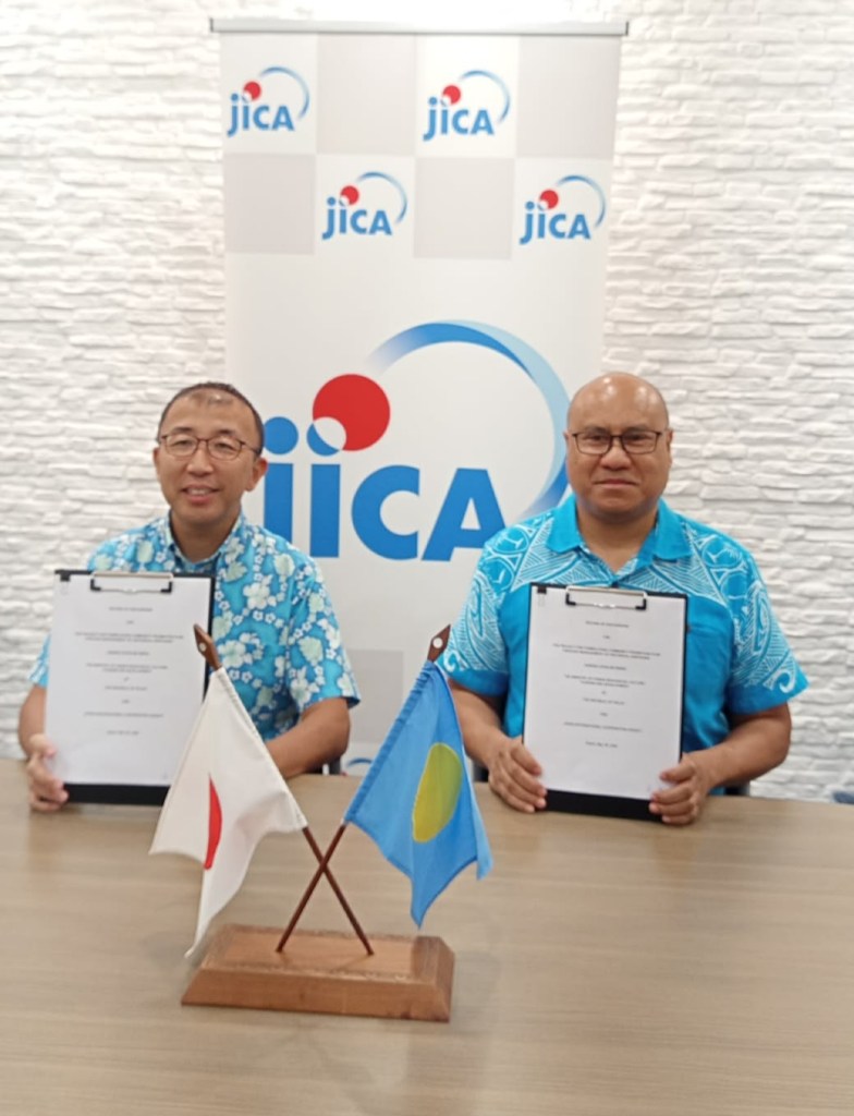 SIGNING CEREMONY BETWEEN MINISTRY OF HUMAN RESOURCES, CULTURE, TOURISM, AND DEVELOPMENT AND JICA PALAU OFFICE